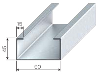 C型鋼90×45×15(板厚2.3mm)