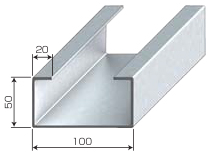 C型鋼100×50×20(板厚2.3mm)