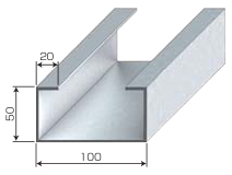 C型鋼100×50×20(板厚2.3mm)