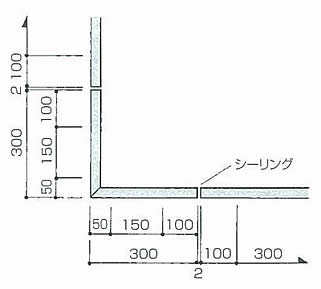 コーナー部の標準割付