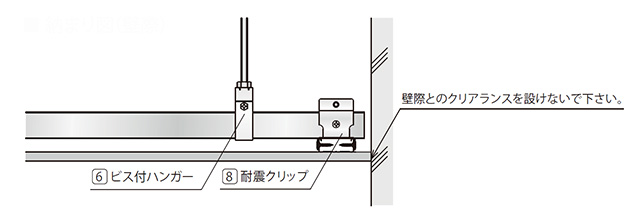 納まり図(壁際) 納まり図(壁際)